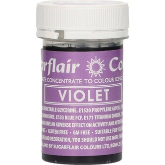 Gelová barva fialová 25g - Sugarflair