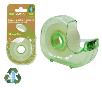 Lepící páska transparentní  + odvíječ 18mm x 33m ECO LUMA