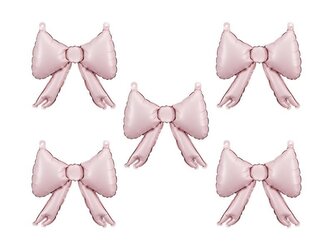 Balony foliowe do girland Kokardy pudrowy róż 5szt