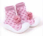 SCORPIO OB-134 Skarpety z gumową podeszwą 3D kwiat dziewczynka 24