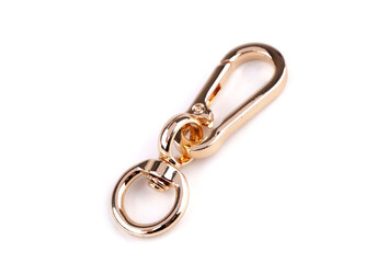 Kovová karabina s obrtlíkem průvlek 13 mm - 5 ks - 2 růžové zlato