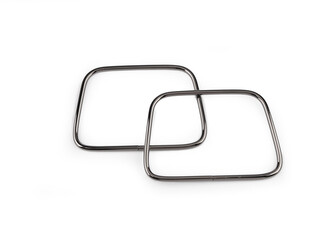 Kovová ucha na tašky 8x11 cm - 2 ks - 2 nikl černý