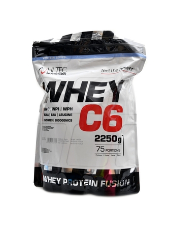 HiTec Nutrition - Whey C6 CFM 100% whey protein 2250 g - slaný karamel