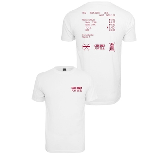 Triko Mister Tee Cash Only - bílé, 3XL
