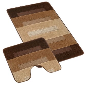 Koupelnová a WC předložka parkety hnědé