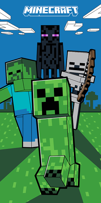 Dětská osuška Minecraft Mobi útočí Dětská osuška Minecraft Mobi útočí