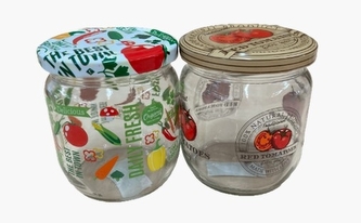 sklen.zavař. 425ml- 1ks-OVOCE, ZELENINA, víčko TO82