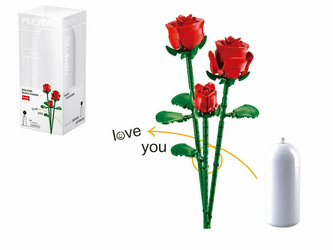 Klocki Sluban Kwiaty 258el Róża czerwona 192925