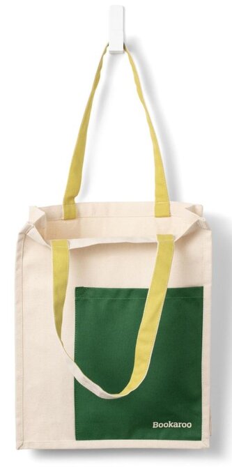 Bookaroo Torba bawełniana Forest Green&Chartreuse;
