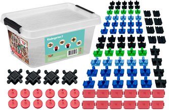 TOY2 Kindergarten II, 100 dílů, set kolejových spojek