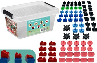 TOY2 Kindergarten All In One, 72 dílů, set kolejových spojek