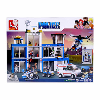 PROMO Klocki Sluban Policja Posterunek z wyposażeniem i pojazdami 606el. 119901 GAZELO