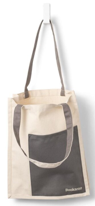 Bookaroo Torba bawełniana Charcoal&Cream;
