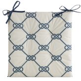 Zahradní prošívaný podsedák na židli MARINE bílá 43x43 cm Mybesthome