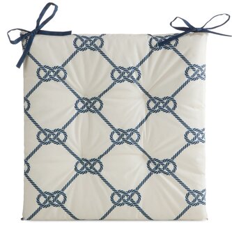 Zahradní prošívaný podsedák na židli MARINE bílá 43x43 cm Mybesthome