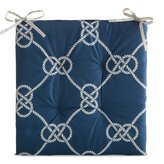 Zahradní prošívaný podsedák na židli MARINE modrá 43x43 cm Mybesthome