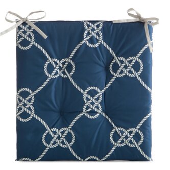 Zahradní prošívaný podsedák na židli MARINE modrá 43x43 cm Mybesthome