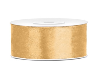 Saténová stuha světle medová 25 mm x 25 m