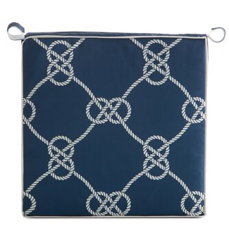 Zahradní podsedák na židli MARINE modrá 42x42x4 cm Mybesthome