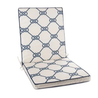 Zahradní podsedák na židli s opěrkou MARINE bílá 42x42x94 cm Mybesthome