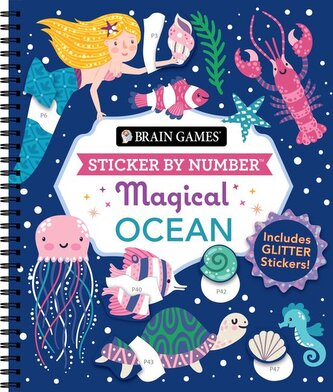 Brain Games - Sticker by Number: Magical Ocean (20 Images to Sticker)