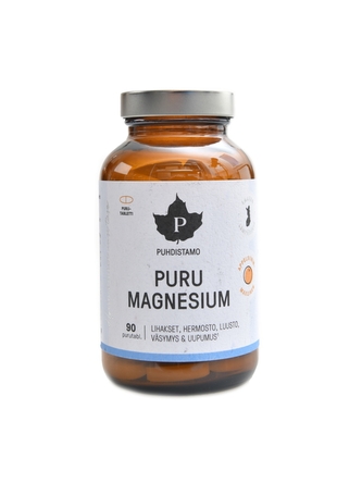 Puhdistamo - Puru Magnesium 90 rozpustných tablet pomeranč