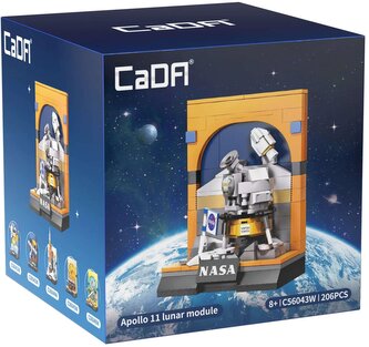 Klocki CADA. NASA wystawa statek kosmiczny Apollo 11 lunar module 206 elementów