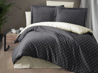 Prodloužené povlečení Satén 140x220, 70x90cm Serena antracit