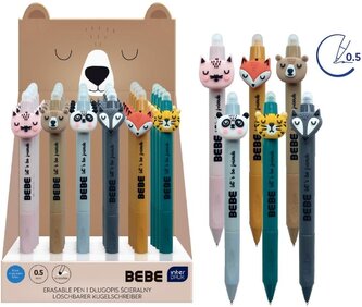 Długopis ścieraln ze zwierzak Bebe Friends (24szt)