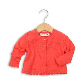 Svetr dívčí celopropínací, Minoti, PARIS 2, červená - 86/92