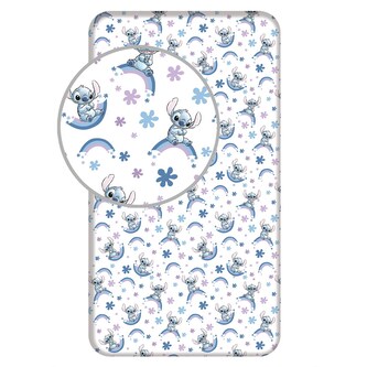 Jerry Fabrics Prostěradlo Lilo and Stitch Rainbow 90x200x25 cm