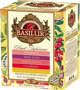 BASILUR Fruit Infusions Assorted Vol.III přebal 10 gastro sáčků