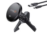 Technaxx Magnetický držák s bezdrátovou nabíječkou do auta, Qi2 15W, MagSafe, černý (TX-323)