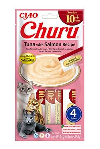 Churu Cat Senior 10+ Tuna with Salmon Recipe 4x14g