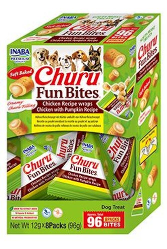 Churu Dog BOX Fun Bites Chicken wraps Chick&Pumpk8x12g;