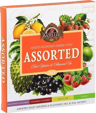 BASILUR Assorted Fruit & Flavoured Tea přebal 20 gastro sáčků BASILUR Assorted Fruit & Flavoured Tea přebal 20 gastro sáčků