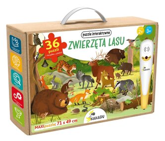 Pakiet Zwierzęta lasu / Puzzle interaktywne. Kakadu