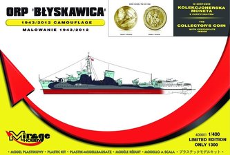 Okręt ORP Błyskawica z Kolekcjonerskim Dukatem