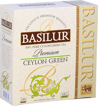 BASILUR Premium Ceylon Green nepřebal 100x2g