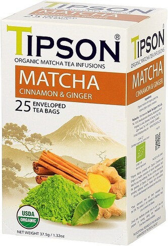 TIPSON BIO Matcha Cinnamon & Ginger přebal 25x1,5g