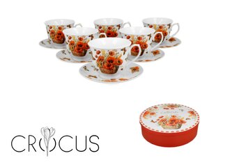 6 filiżanek ze spodkami Kosze Kwiatów MAKI