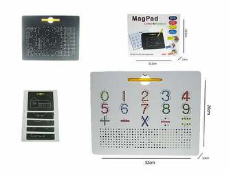 Tablica magnetyczna kulki dwustronna cyfry 32x26x2,3cm