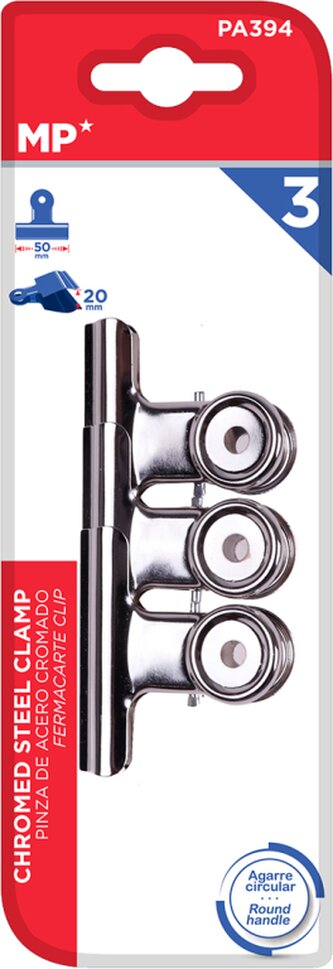 klip dopisní 50mm chrom MP PA394 blistr