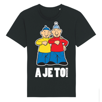 Tričko Pat a Mat -velké A je to! černé Černé S