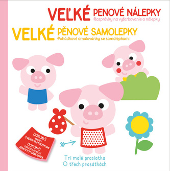 Velké pěnové samolepky O Třech prasátkách