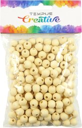 korálky dřevo 12mm přírodní 200ks