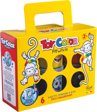 barvy prstové Toy color 80ml 6ks