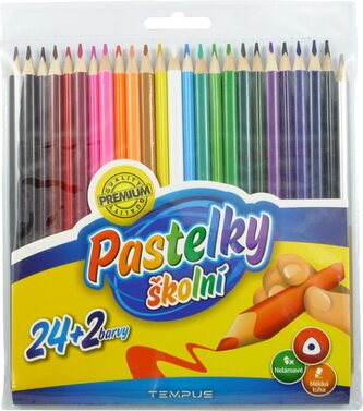 pastelky   Tempus 0325 trojhranné 24+2 barvy