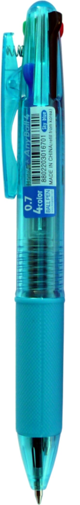 kuličkové pero  4 bar. Any ball modrá