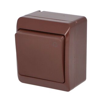 GALATEA IP44 Tlačítko symbol "zvonek" č.1/0 (hnědá)